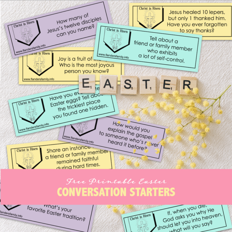 Easter Conversation Starters (Free Printable)