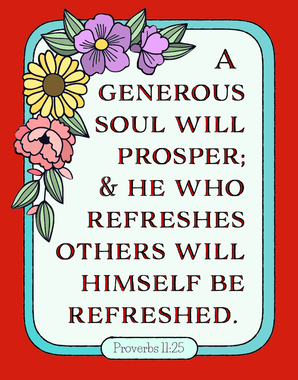 Generous Souls Prosper Coloring Page