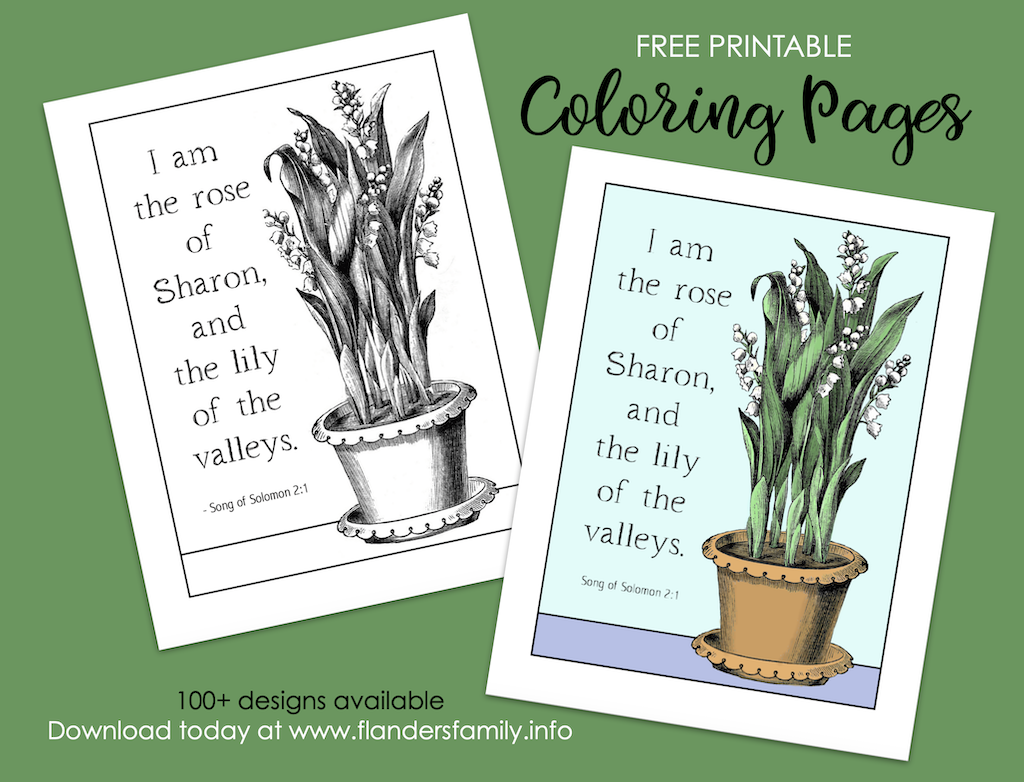 Lily of the Valley Coloring Page