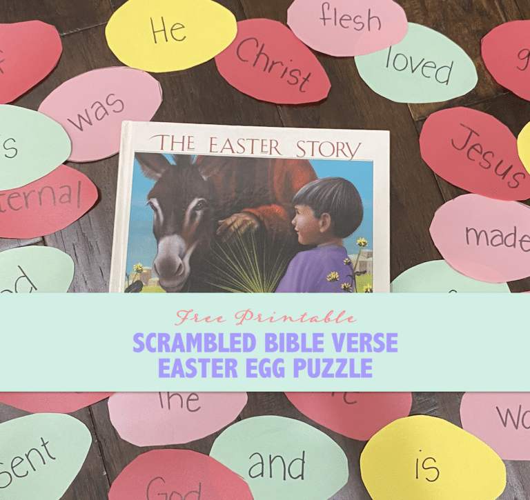 Scrambled Bible Verse Easter Egg Puzzles