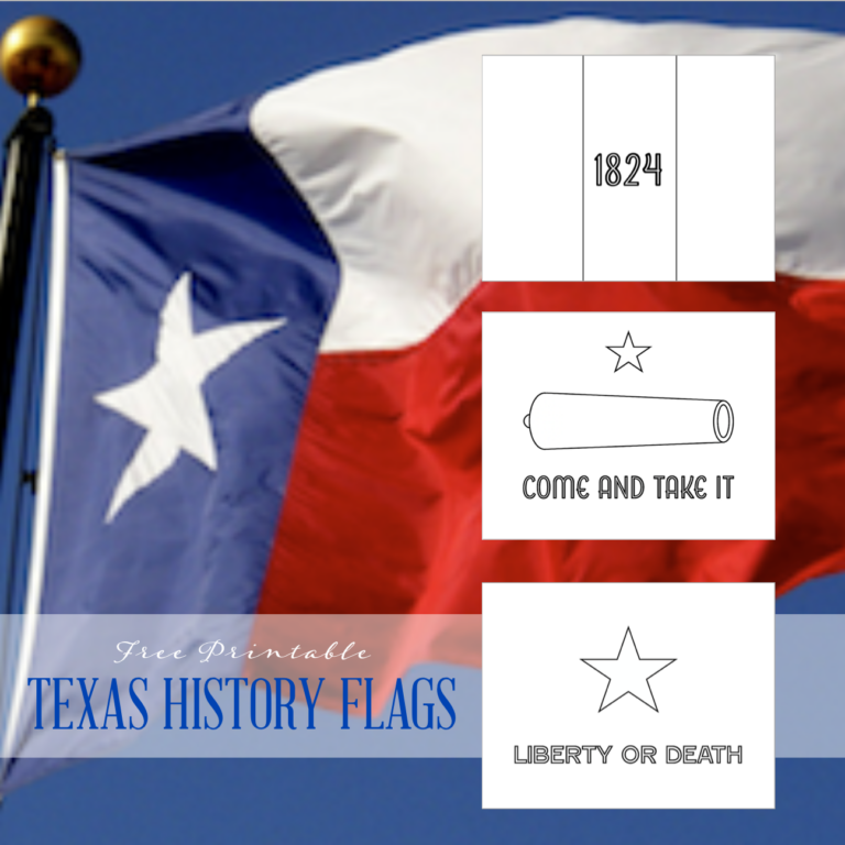 Texas Historical Flag Coloring Pages