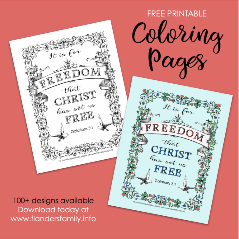 Christ Set Us Free Coloring Page