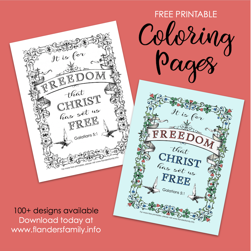 Christ Set Us Free Coloring Page 