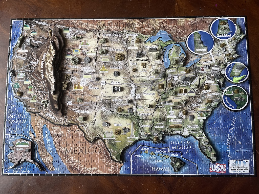 USA History over Time Puzzle - Top Layer