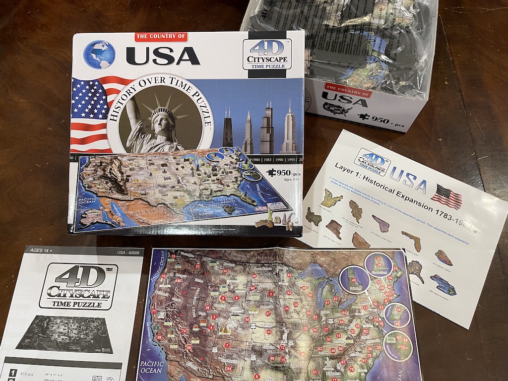 USA History over Time Puzzle Contents