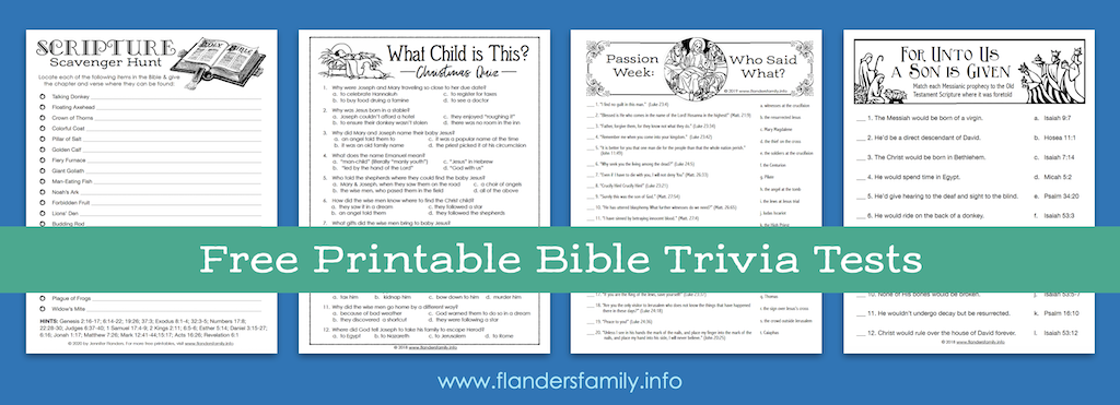 Bible Trivia Tests 