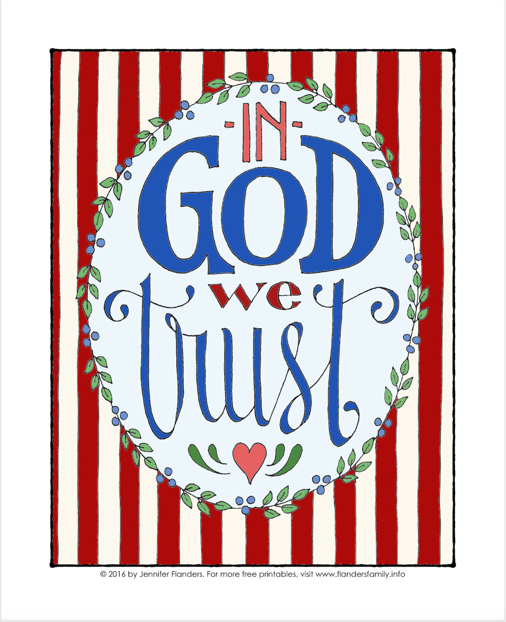 In God We Trust Coloring Page