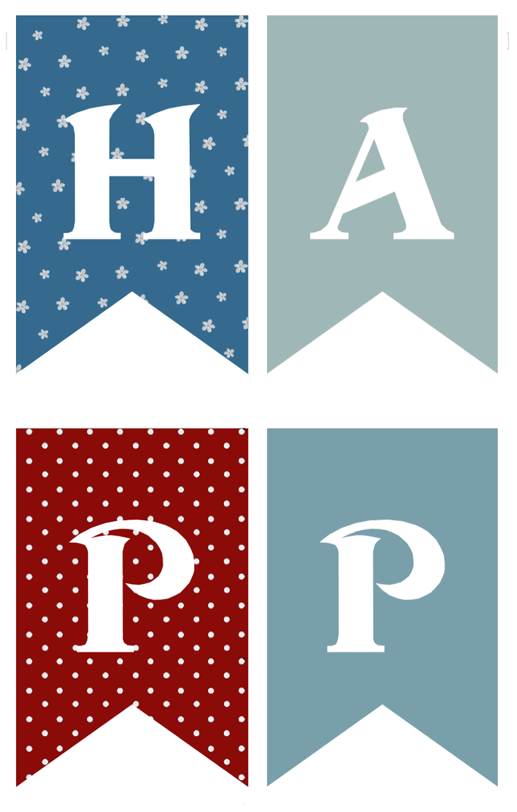 Independence Day Banners - Half-Sized Pennants