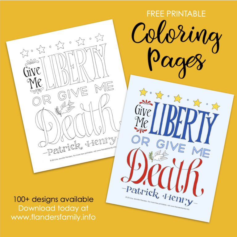 Liberty or Death Coloring Page