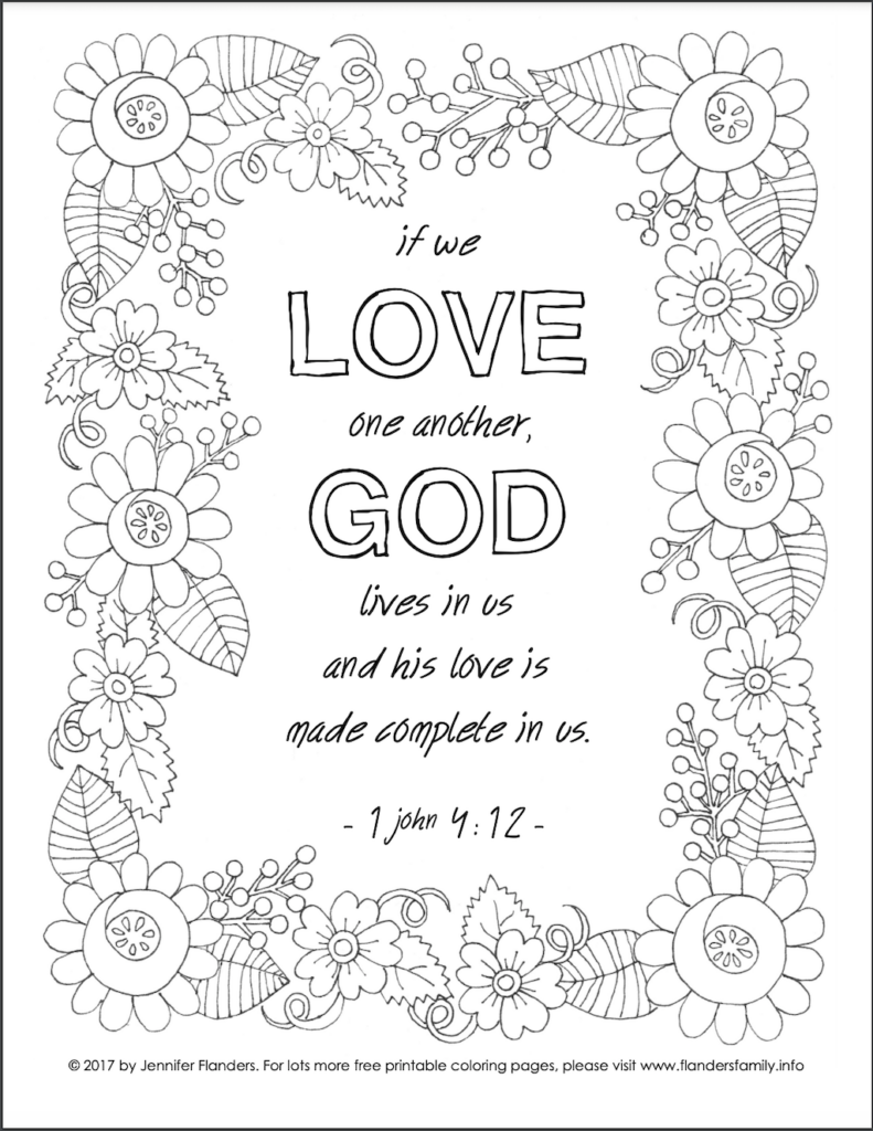 Love Made Complete Coloring Page - Flanders Family Homelife