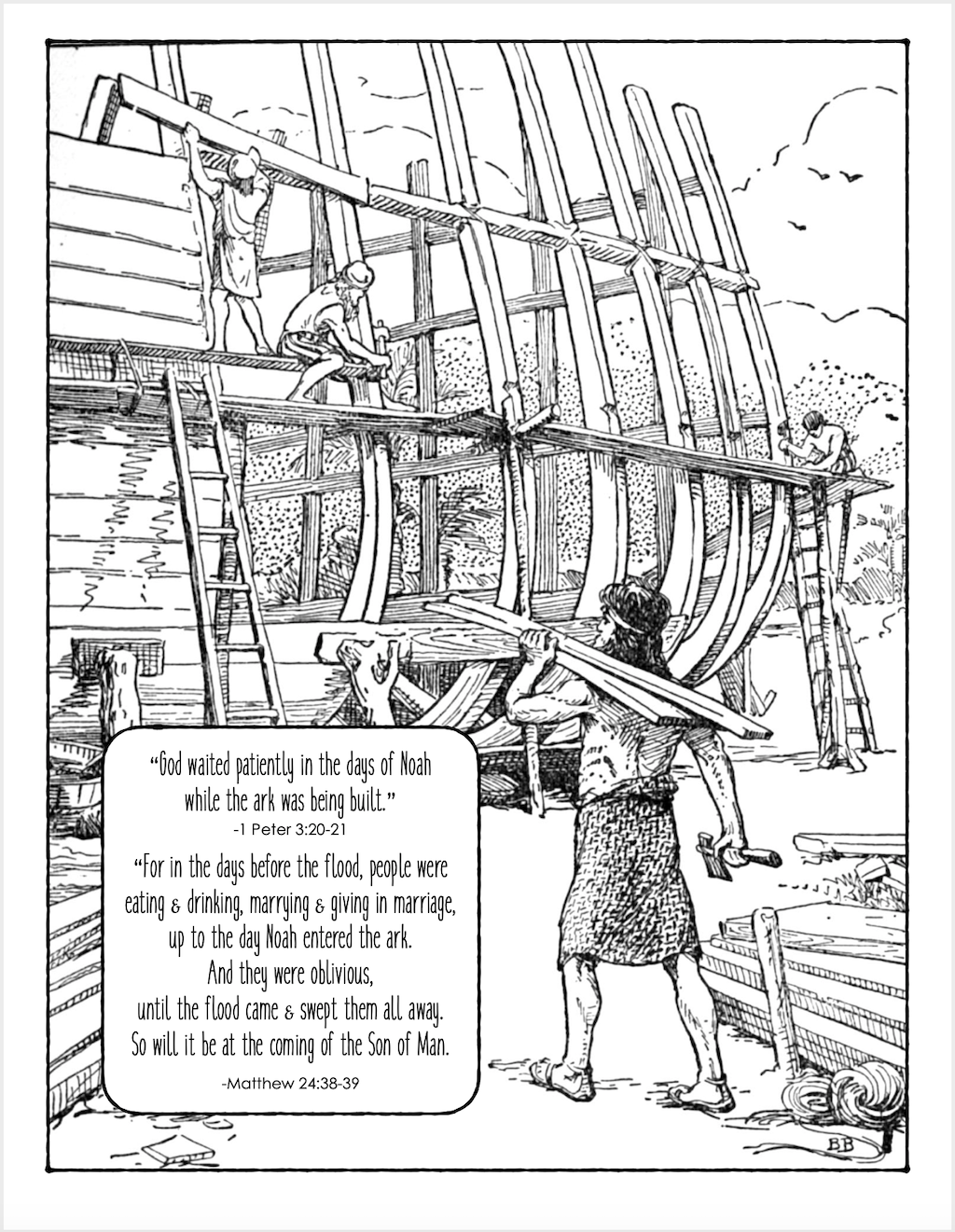 Noah's Ark Coloring Page