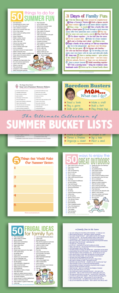 Ultimate Collection of Summer Bucket Lists 