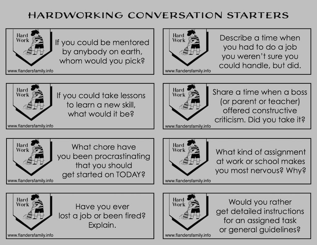 Hardworking Conversation Starters