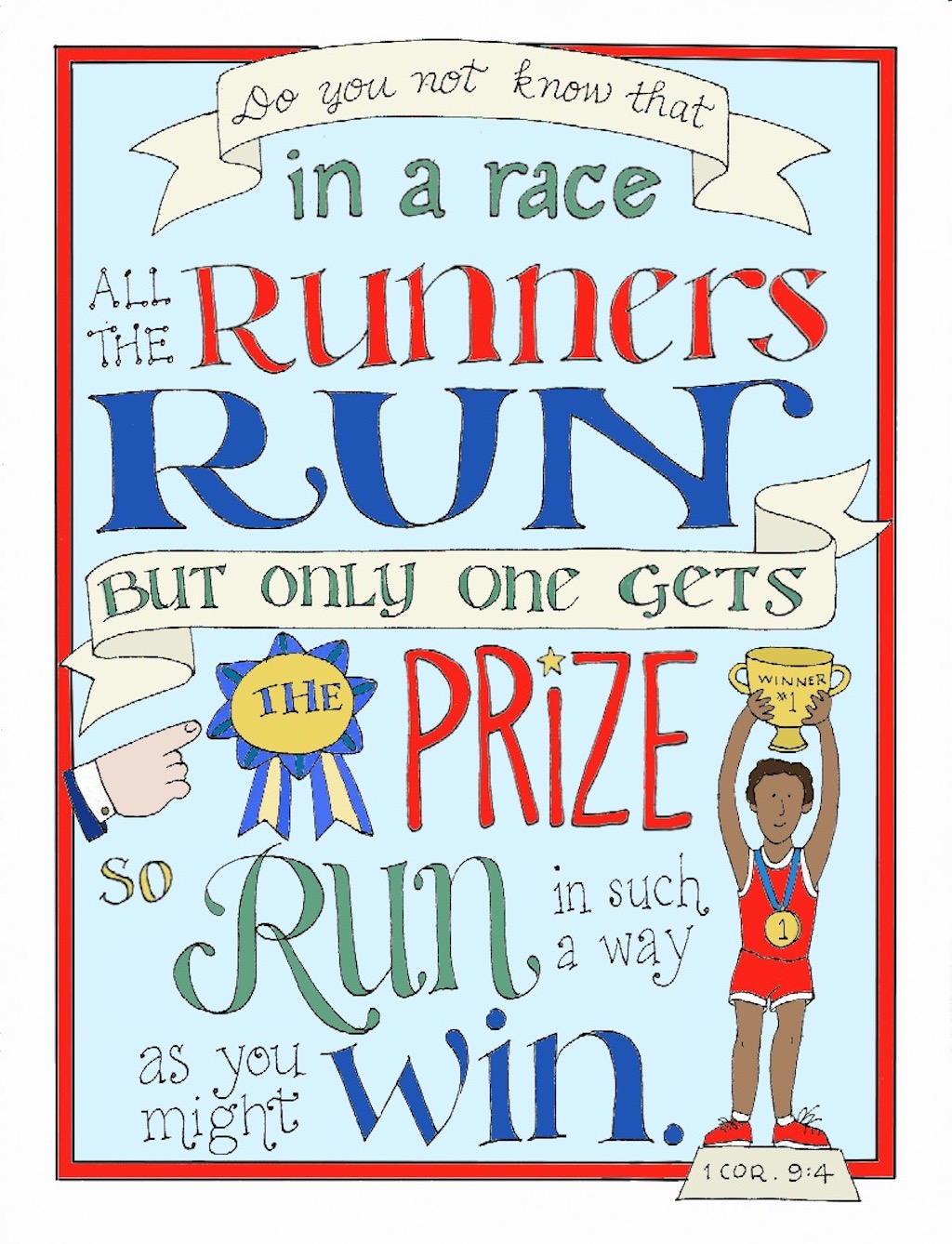 Run to Win Coloring Page