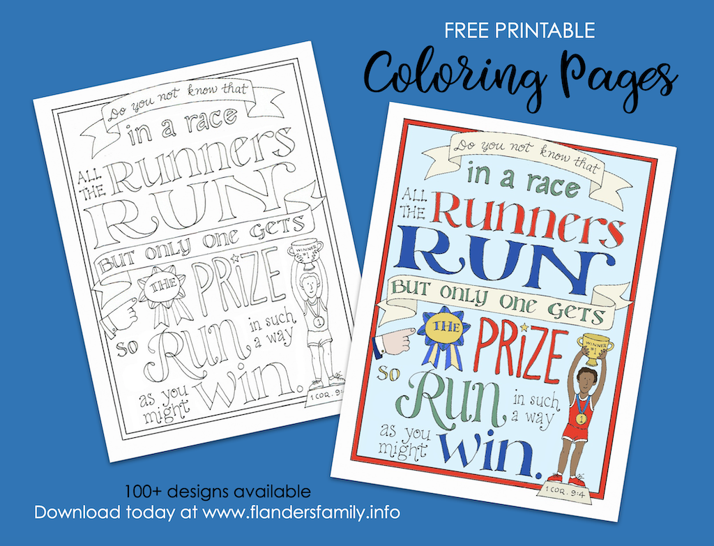 Run to Win Coloring Page