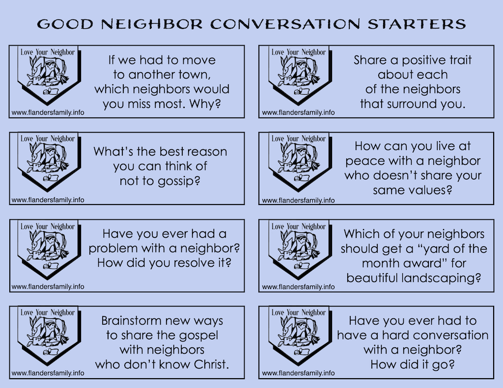 Good Neighbor Conversation Starters