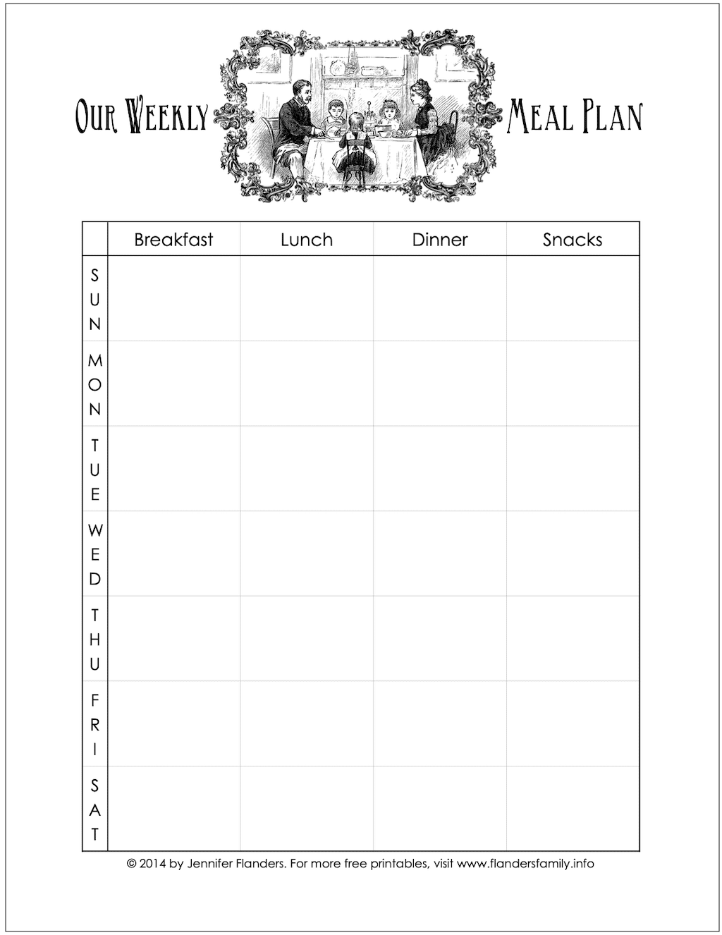 Weekly Meal Plan Template