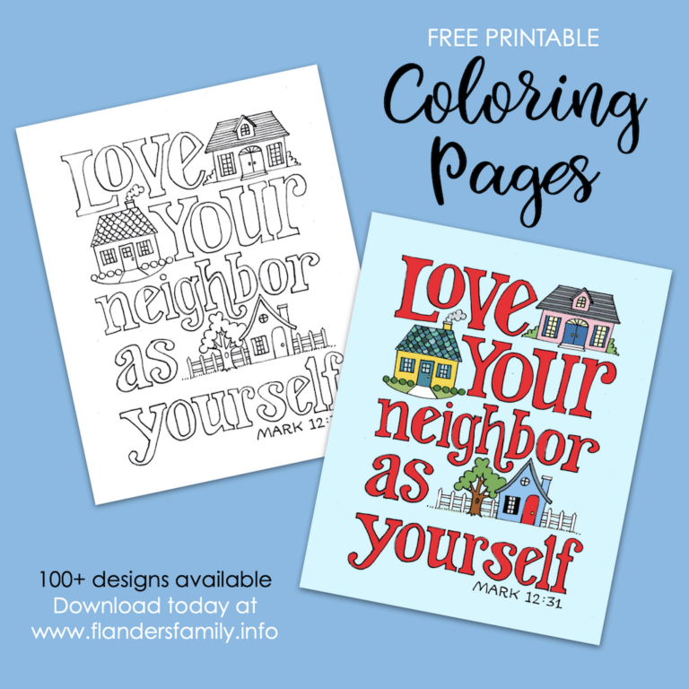 Love Your Neighbor Coloring Page