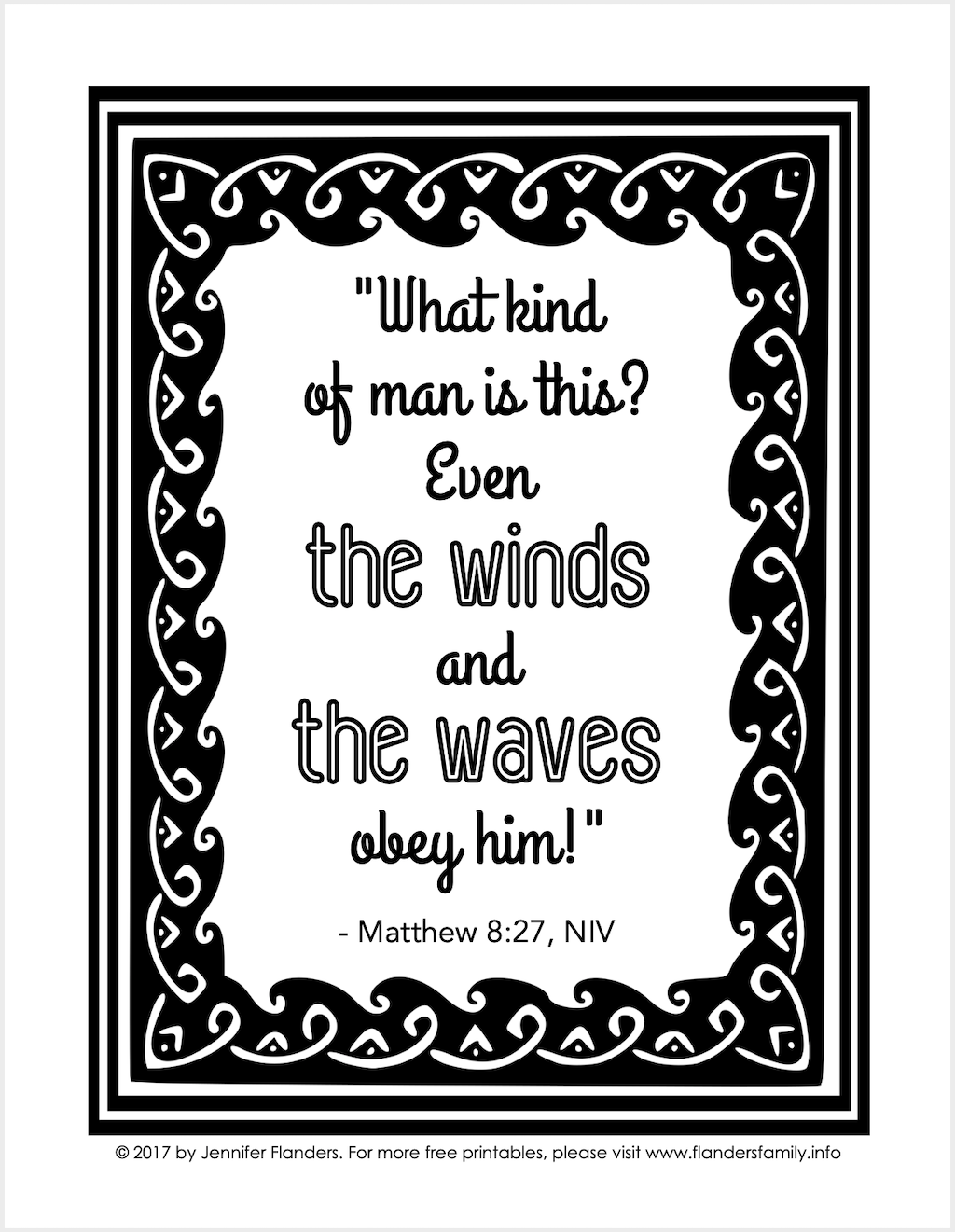 Wind and Waves Coloring Page