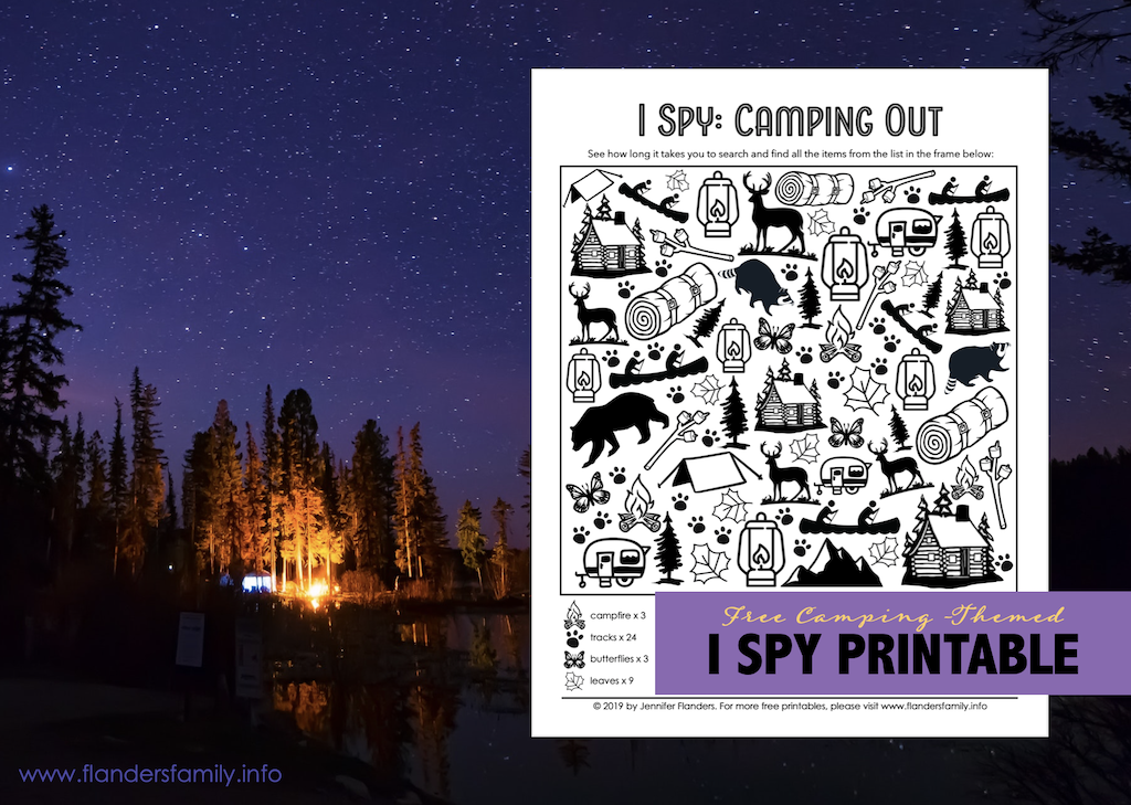 Camping Themed I Spy Game