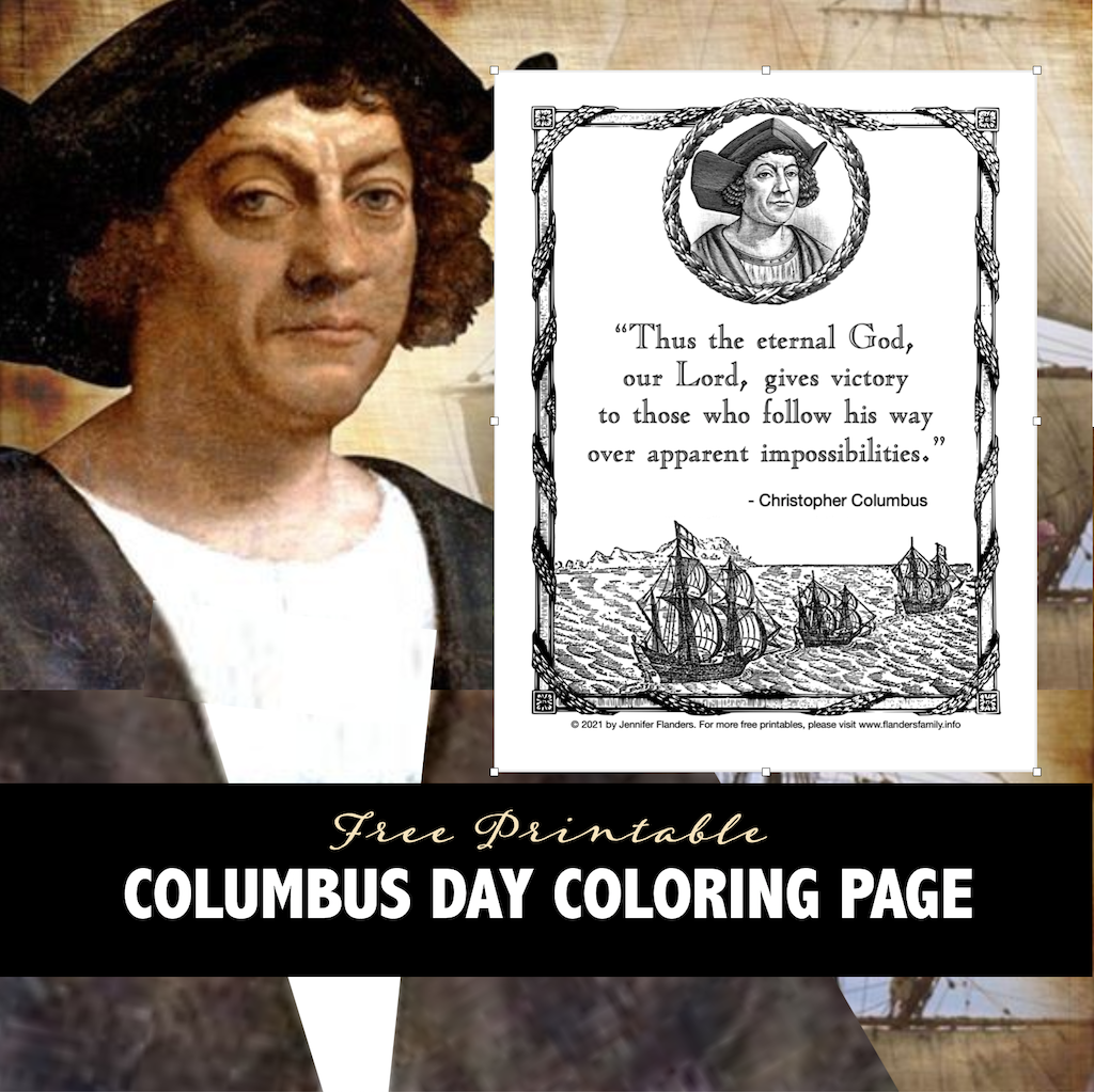 Columbus Quote Coloring Page