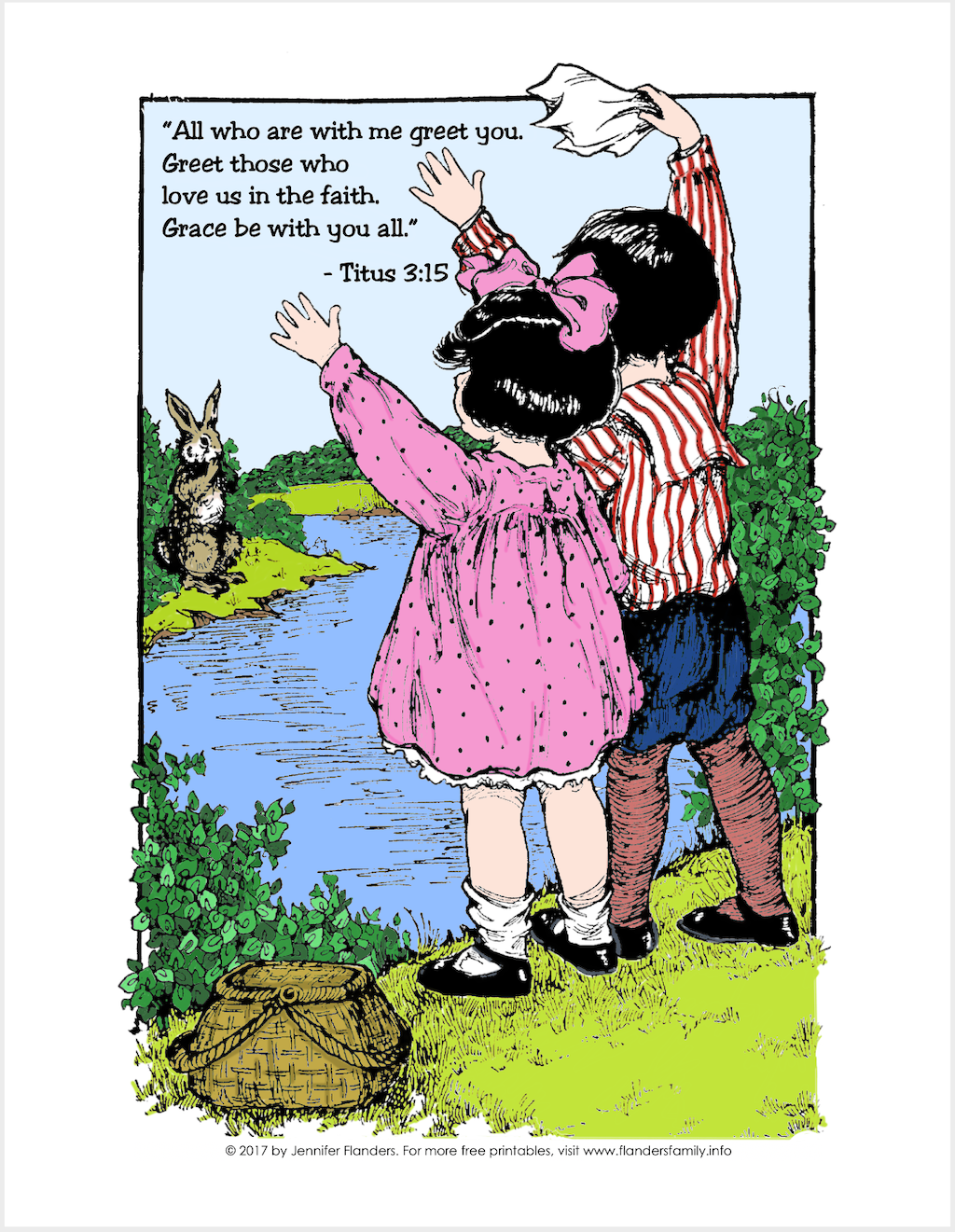 Grace and Greetings Coloring Page