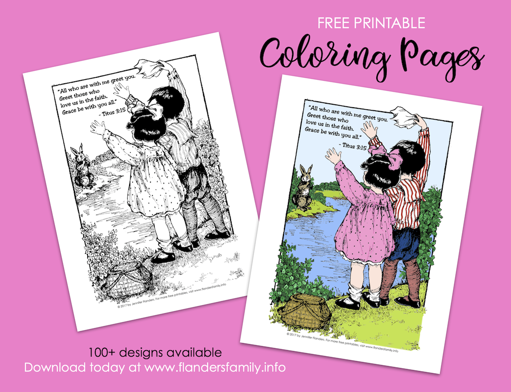 Grace and Greetings Coloring Page