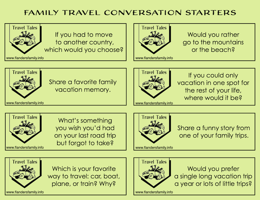 Travel Tales Conversation Starters