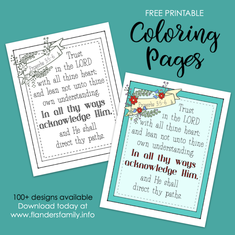 Trust in the Lord Coloring Page