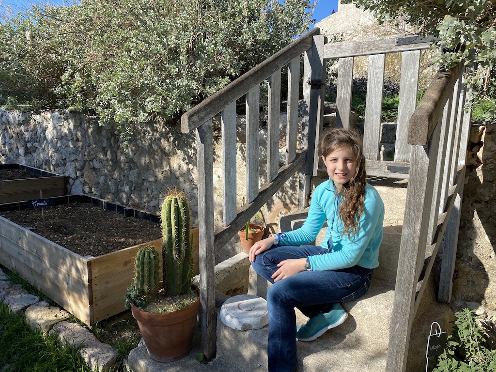 Abby on Steps