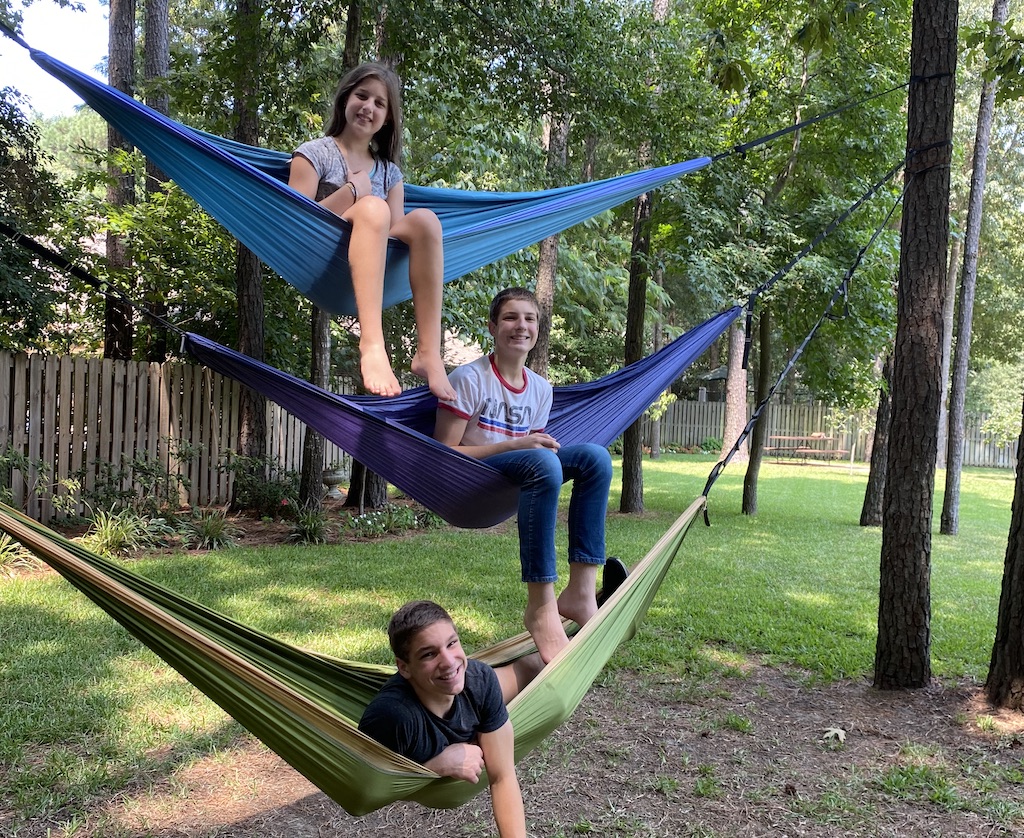 2020 Happenings - Kids in Hammocks