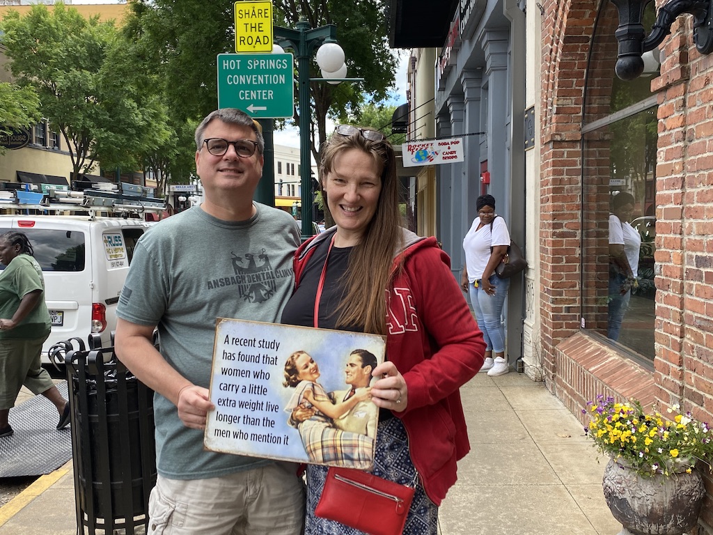 Mom and Dad with Sign