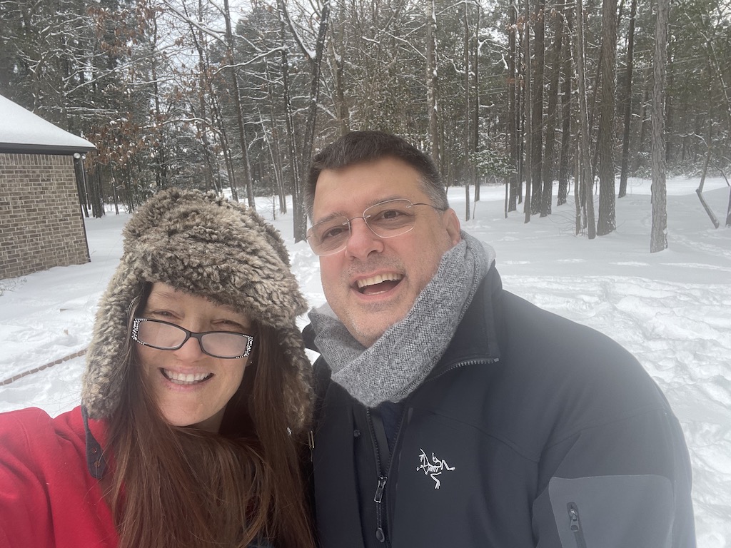 2021 Happenings - Mom and Dad in Snow