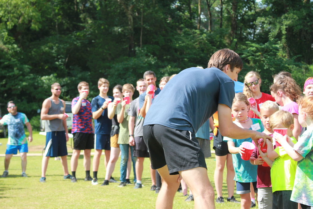 Family Olympics Water Relay