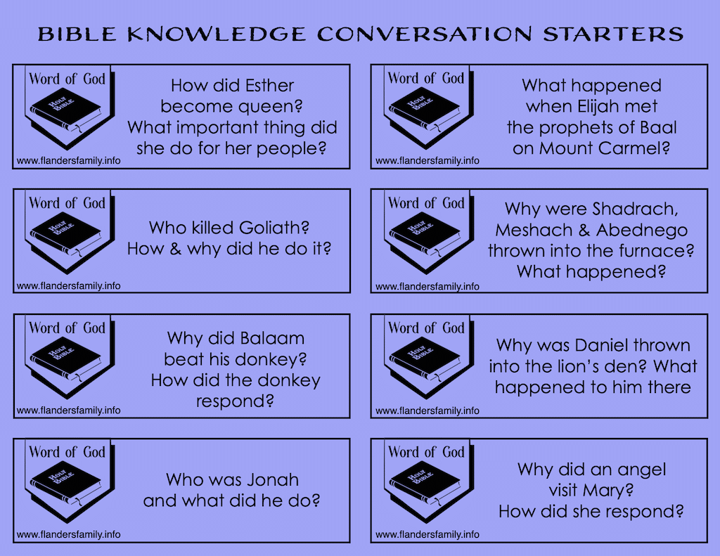 Bible Knowledge Conversation Starters 