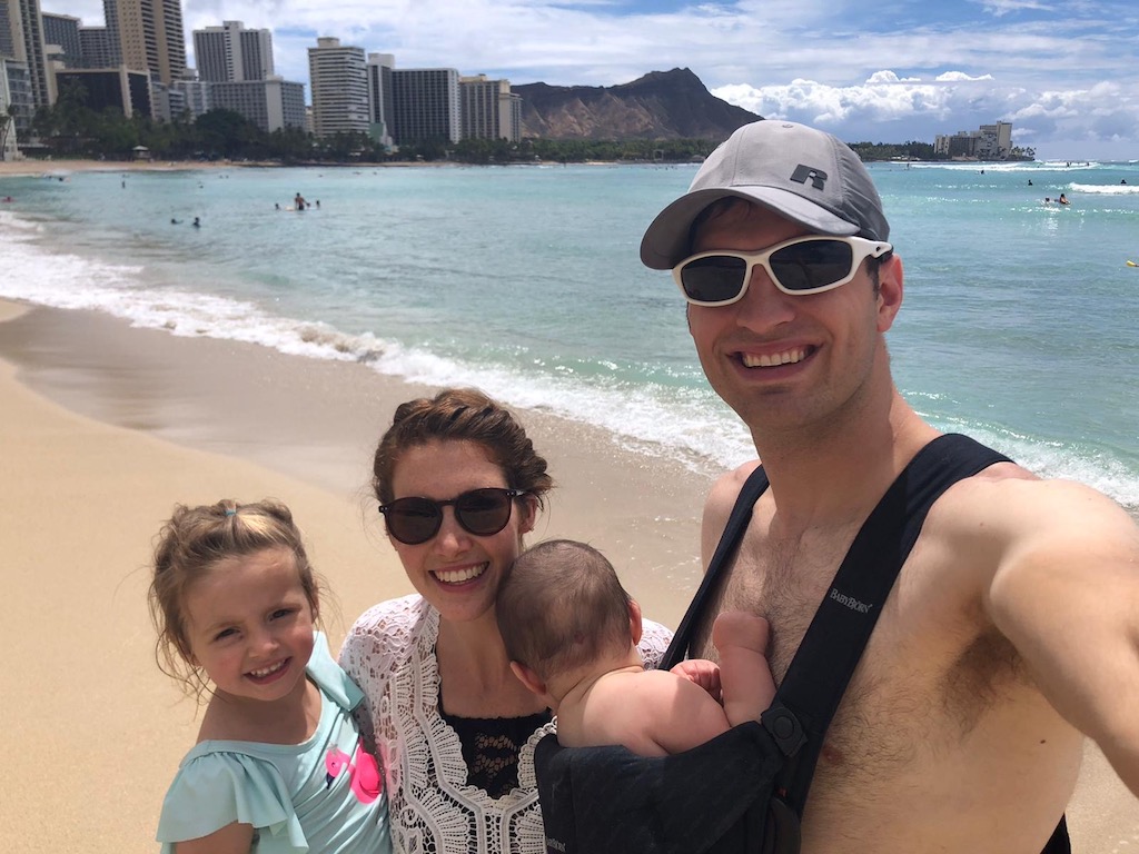 David and Family On Beach