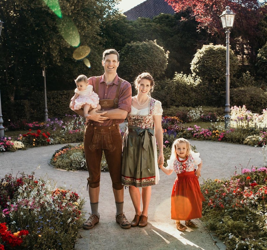 David and family in German Dress