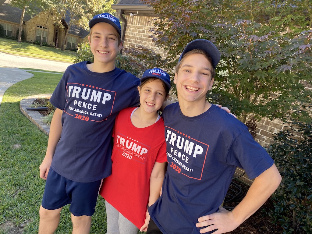 Kids in Trump Shirts