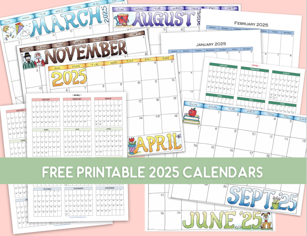 2025 Calendars 
