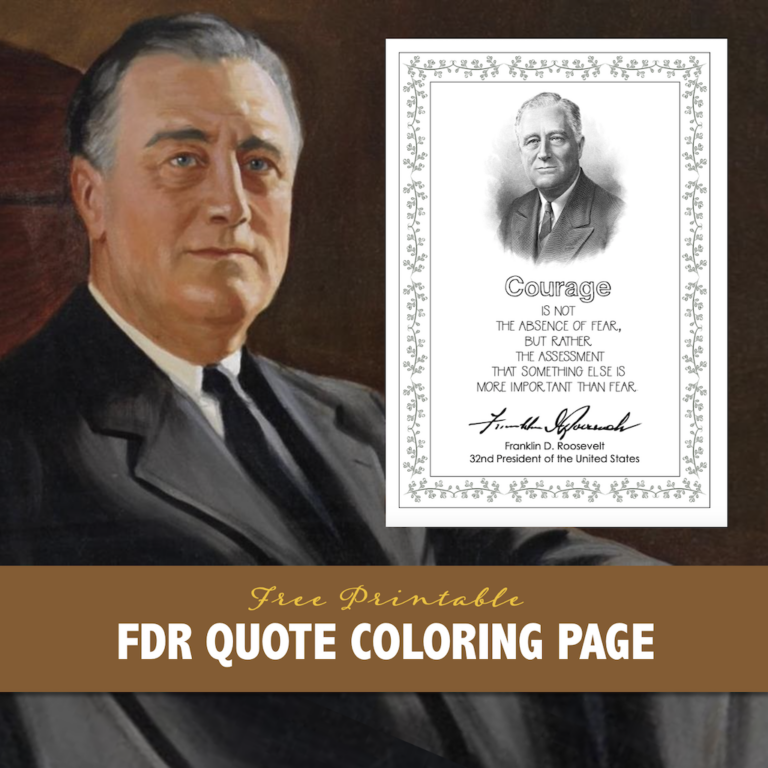 FDR Quote Coloring Page