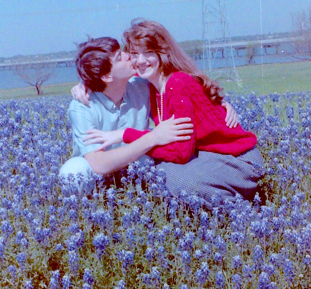 1987 Happenings - Doug and Jennifer in Bluebonnets