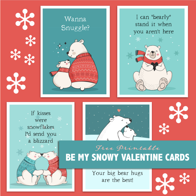 Be My Snowy Valentine Cards