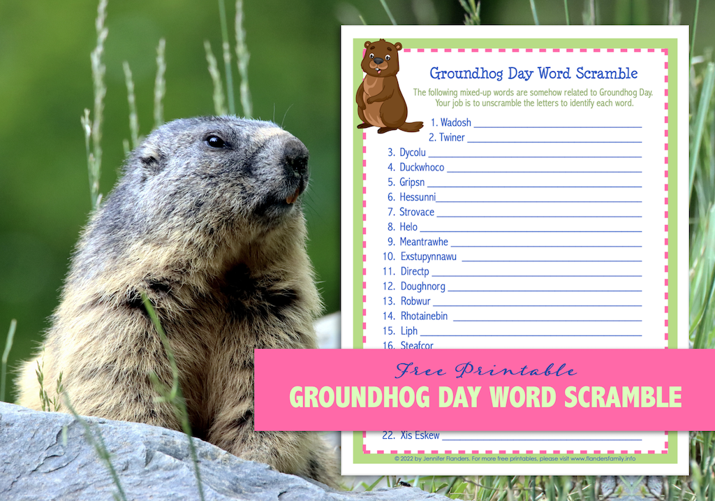 Groundhog Day Word Scramble