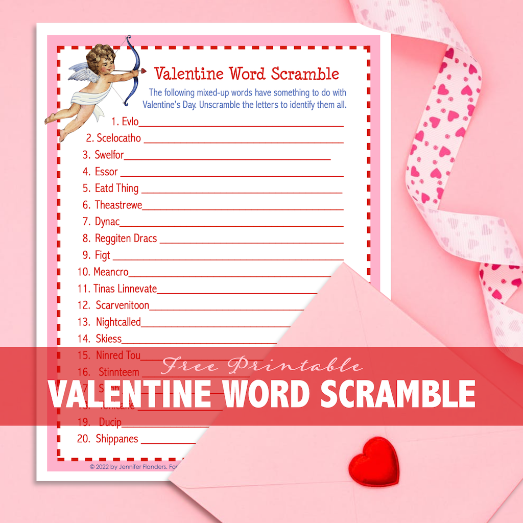 New Word Scramble For Valentine's Day - Flanders Family Homelife