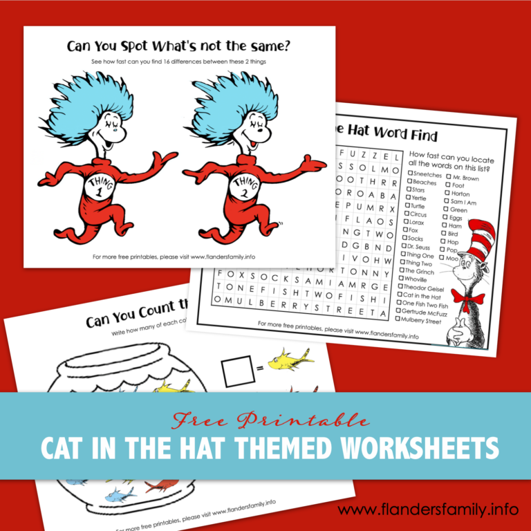 Free Cat in the Hat Printables