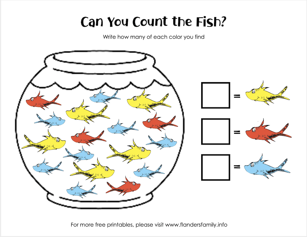 Count the Fish Activity Sheet