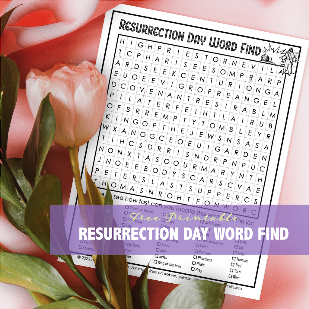 Resurrection Day Word Find