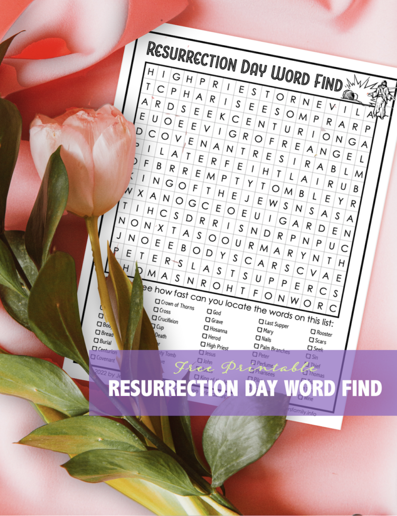 Resurrection Day Word Find