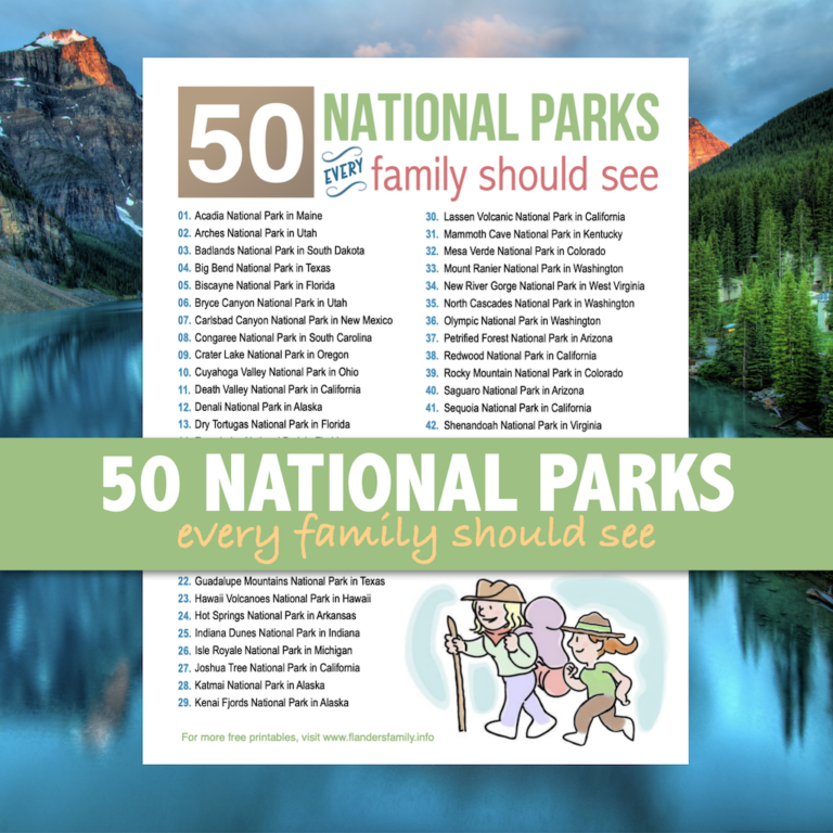 50 National Parks Bucket List