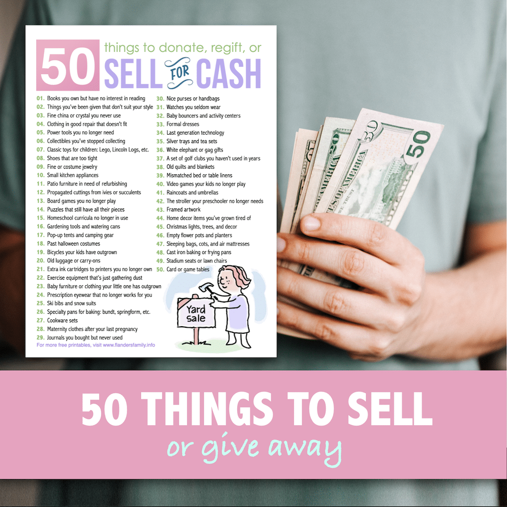 50 Things to Sell or Give Away